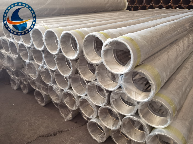 रेत नियंत्रण के लिए 12-3/4 इंच 304L स्टेनलेस स्टील वायर लपेटा स्क्रीन