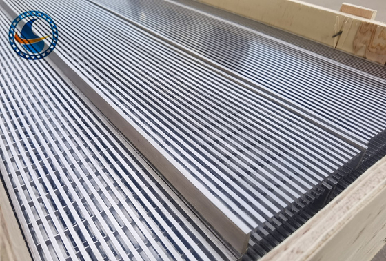 स्ट्रेट ग्रेटिंग वेज वायर स्क्रीन पैनल स्टेनलेस स्टील 316l 3mm स्लॉट