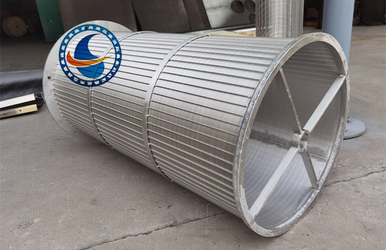 SS304 वेज वायर रोटरी स्क्रीन ड्रम फ़िल्टर 750x1100mm