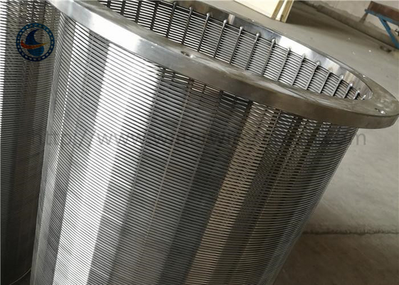 सिलेंडर फ़िल्टर जॉनसन वेज वायर स्क्रीन Foti स्लॉट 0.5 मिमी स्टेनलेस स्टील